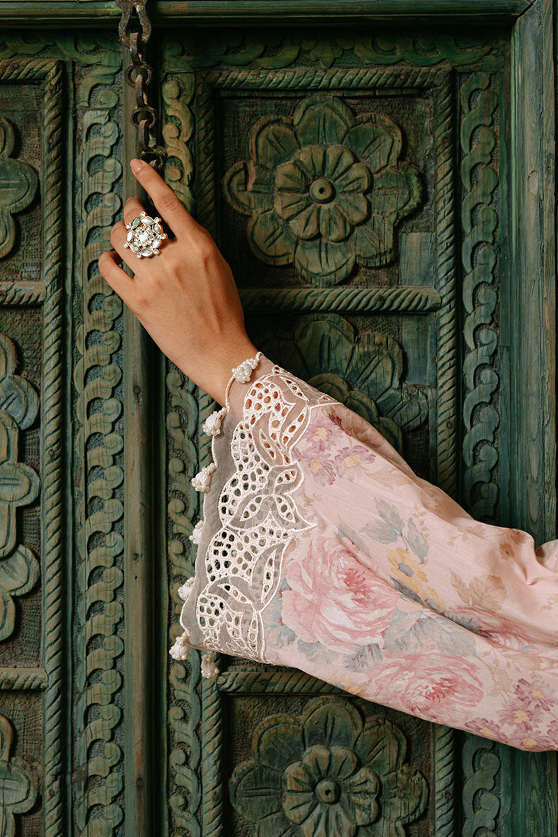 PINK CARNATION-3PC PRINTED CAMBRIC SUIT