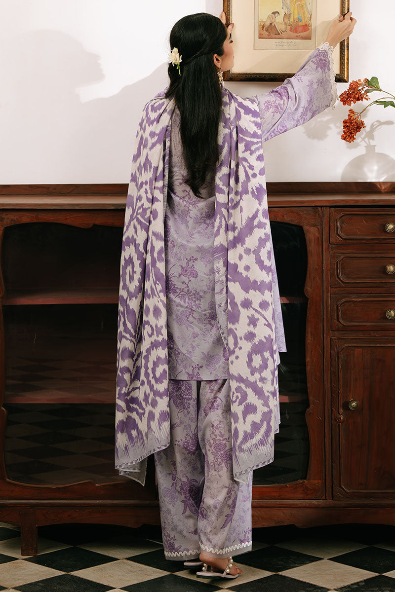 FLORAL MUSK-3PC PRINTED CAMBRIC SUIT