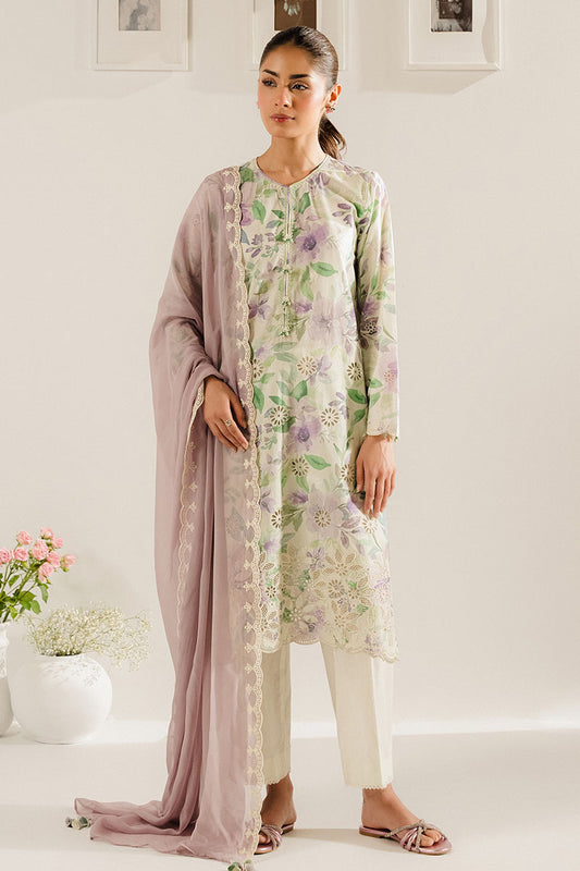 LAVENDER SERENITY-3PC (SHIRT, TROUSER & DUPATTA)