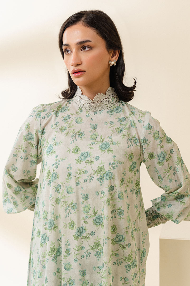 GARDEN CHARM-2 PC PRINTED LAWN SUIT