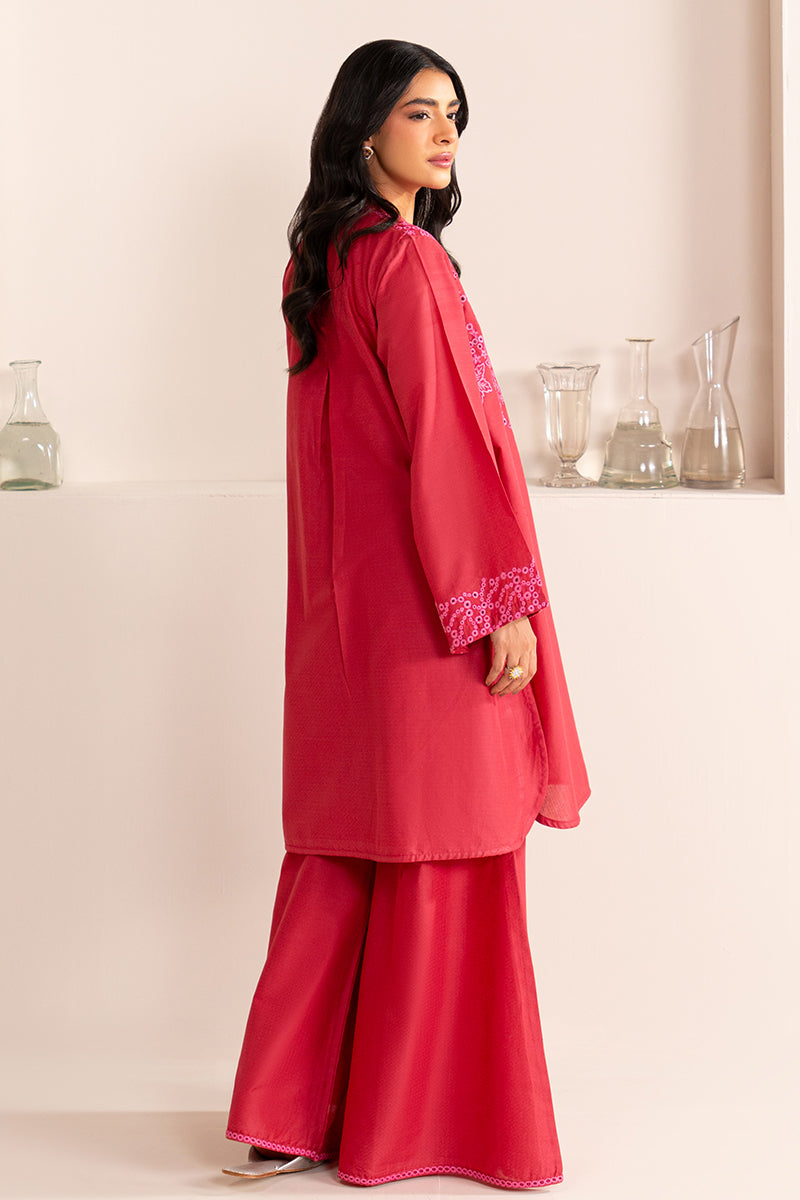 VIVID FUCHSIA-2 PIECE EMBROIDERED LAWN SUIT