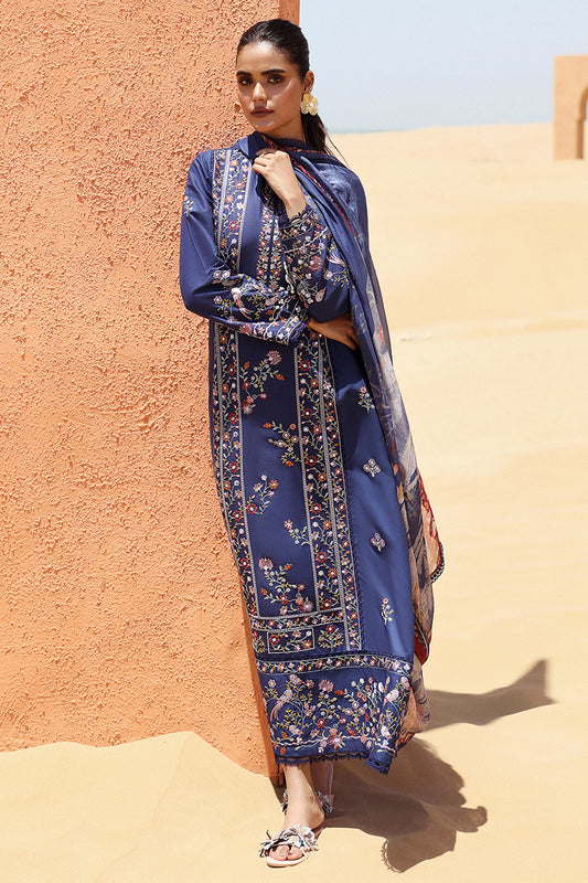 SAPPHIRE BLUE-3 PC (SHIRT, TROUSER & DUPATTA)
