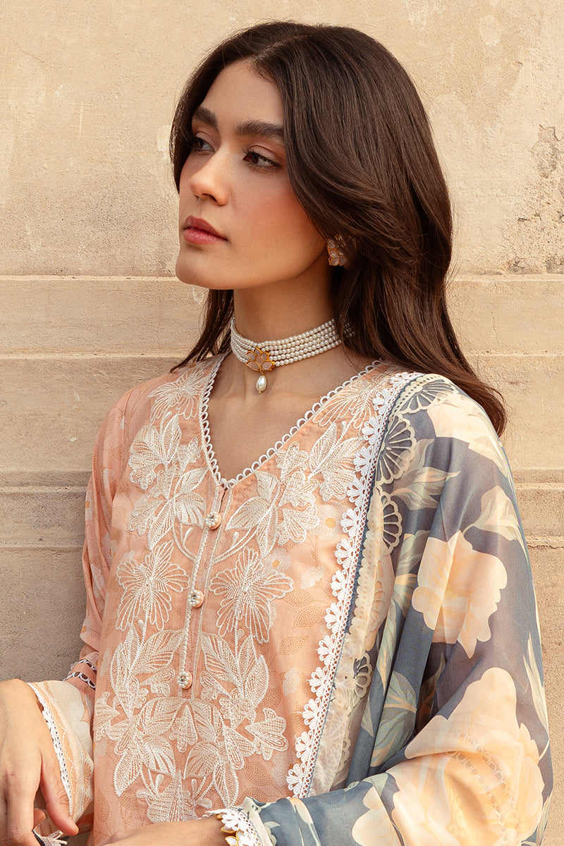 SUNSET FLORA-3 PIECE LAWN PRINTED SUIT