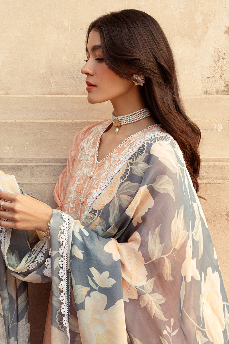 SUNSET FLORA-3 PIECE LAWN PRINTED SUIT