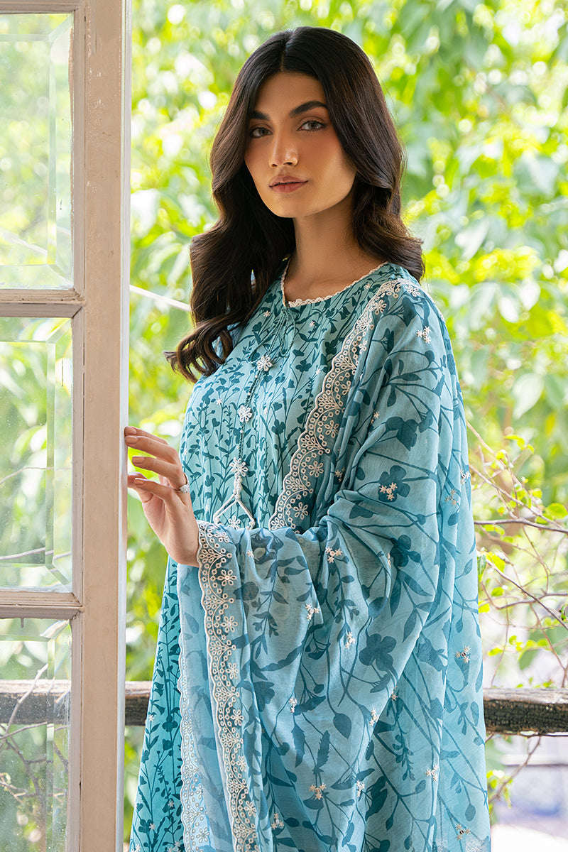 MINTY MEADOW-3 PIECE EMBROIDERED LAWN SUIT