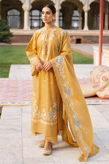 MUSTARD MIRAGE-3PC (SHIRT, TROUSER & DUPATTA)