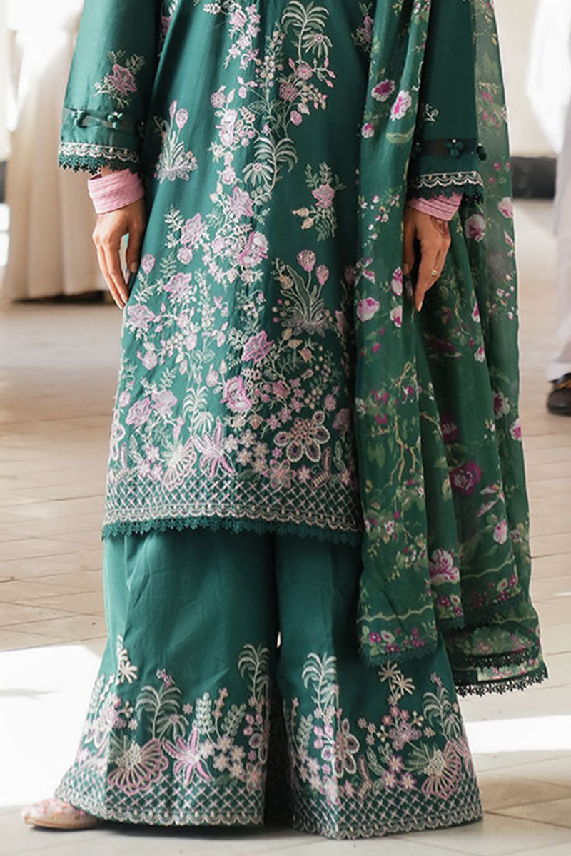 LAUREL GREEN-3PC (SHIRT, TROUSER & DUPATTA)
