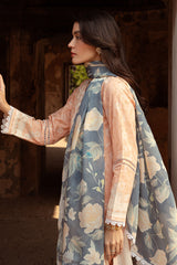 SUNSET FLORA-3 PIECE LAWN PRINTED SUIT