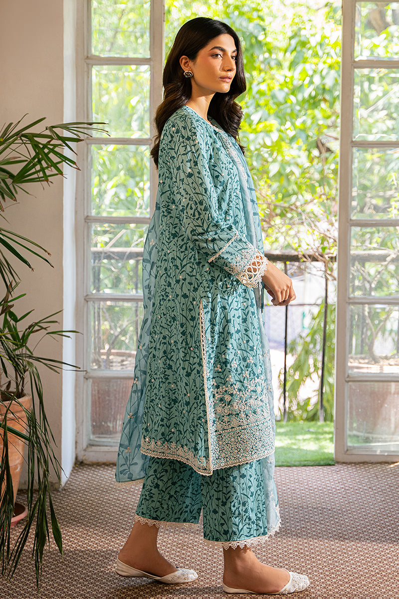 MINTY MEADOW-3 PIECE EMBROIDERED LAWN SUIT
