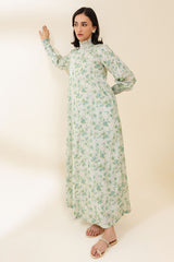 GARDEN CHARM-2 PC PRINTED LAWN SUIT