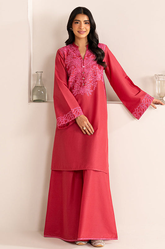 VIVID FUCHSIA-2 PIECE EMBROIDERED LAWN SUIT