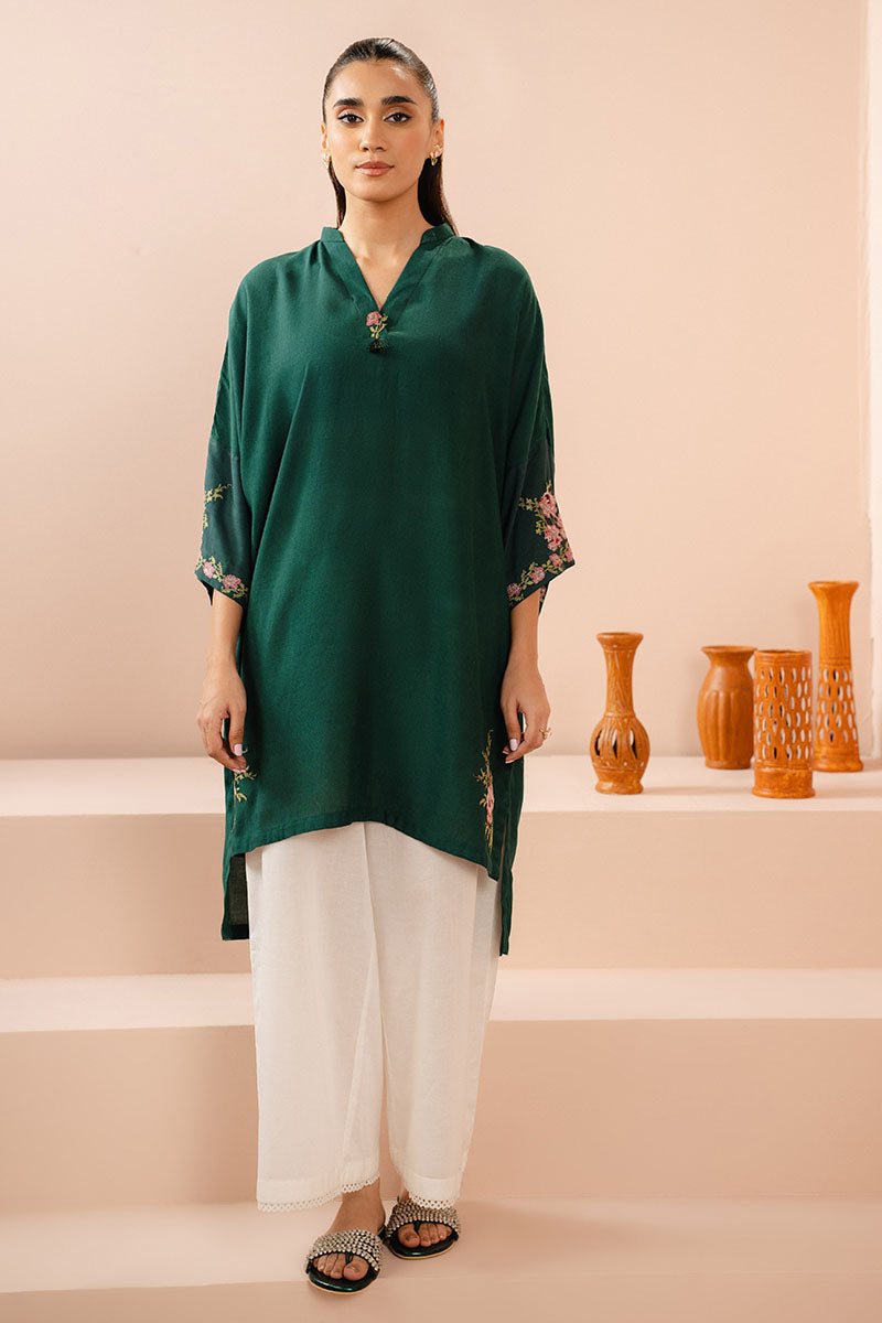 FOREST FERN DYED LINEN SHIRT