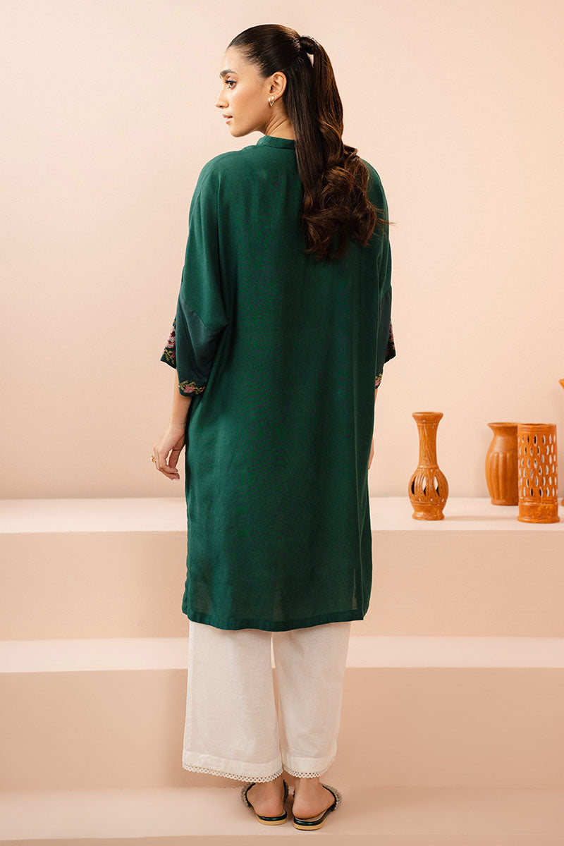 FOREST FERN DYED LINEN SHIRT