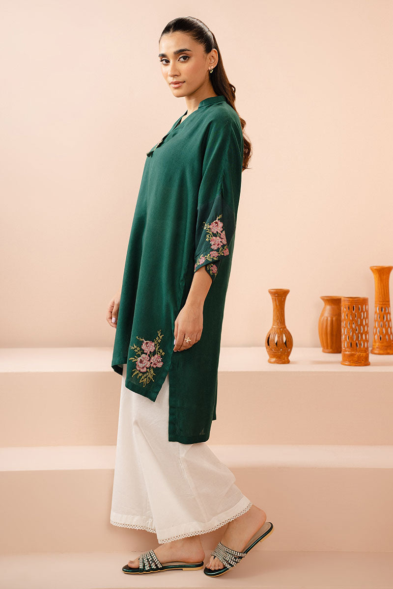 FOREST FERN DYED LINEN SHIRT