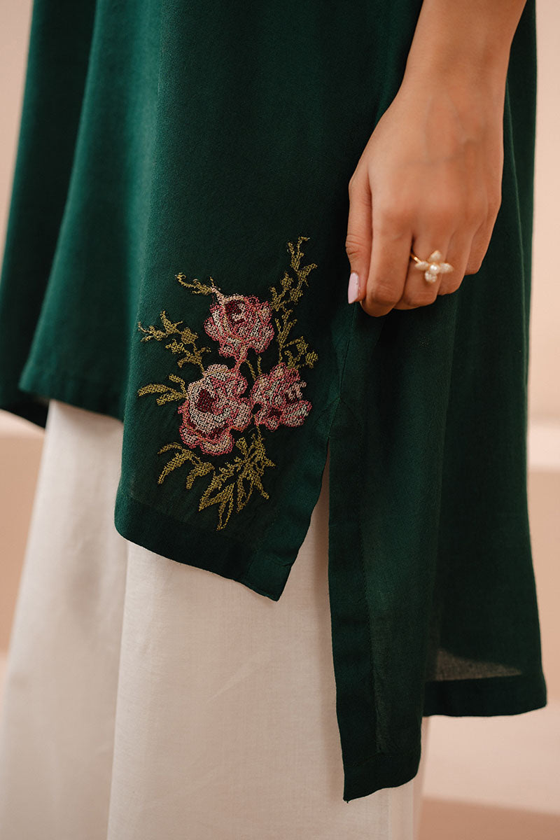 FOREST FERN DYED LINEN SHIRT