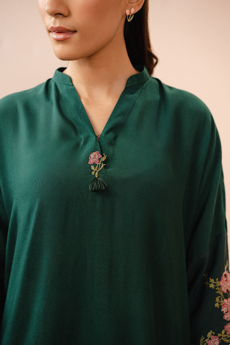 FOREST FERN DYED LINEN SHIRT