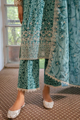 MINTY MEADOW-3 PIECE EMBROIDERED LAWN SUIT