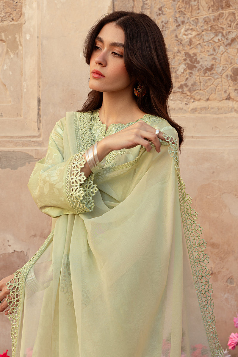 MISTED GREEN-3 PIECE LAWN PRINTED SUIT