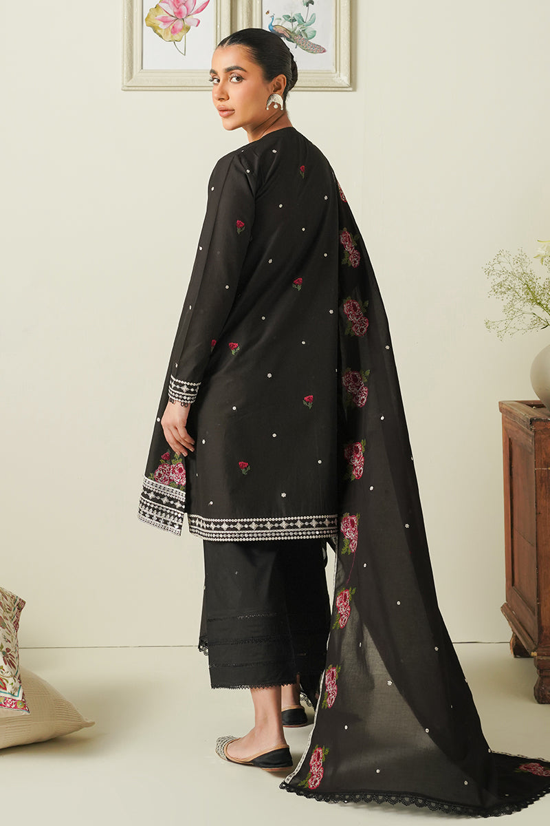 MIDNIGHT MELODY-3 PIECE EMBROIDERED LAWN SUIT