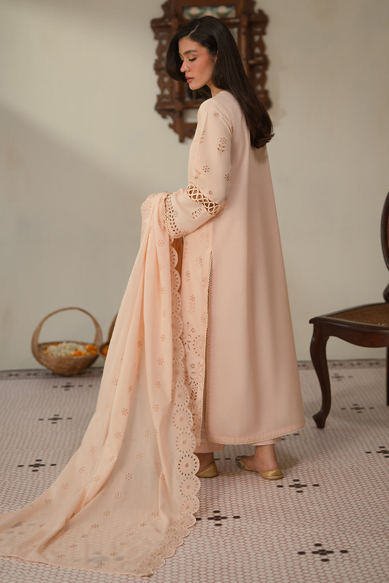 PEARLED IVORY-3 PC CHIKANKARI SUIT