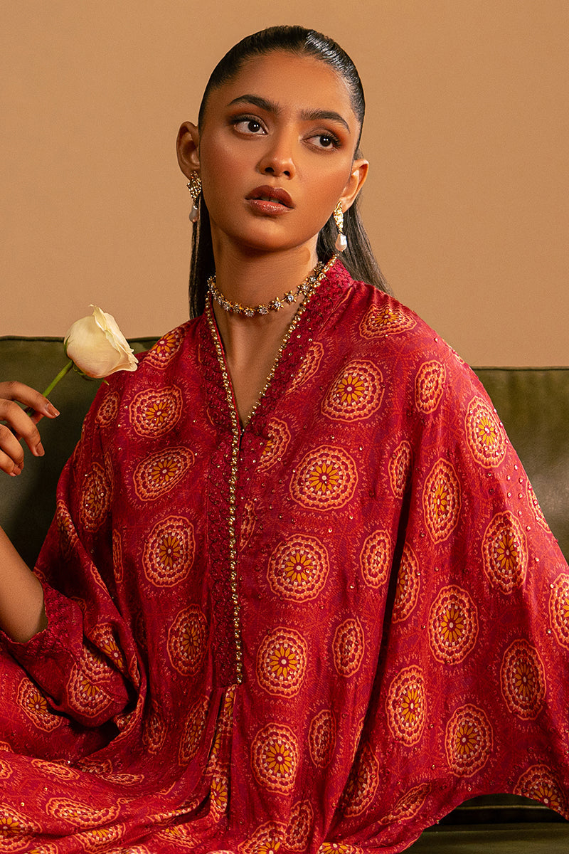 PINKSPIRE GLOW EMBROIDERED SILK SHIRT