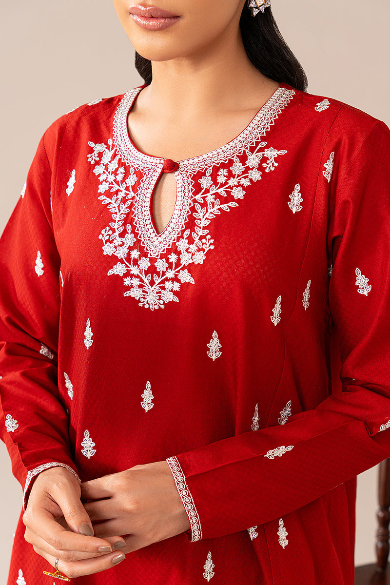 CRIMSON CHARM-2 PIECE EMBROIDERED LAWN SUIT