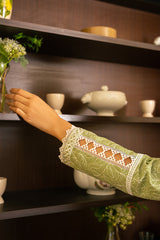 VERDANT GREEN-3 PIECE EMBROIDERED LAWN SUIT