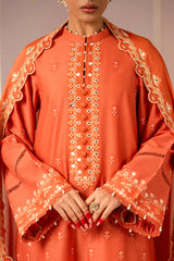 RUSTIC NOIR-3 PIECE EMBROIDERED LAWN SUIT