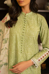 VERDANT GREEN-3 PIECE EMBROIDERED LAWN SUIT