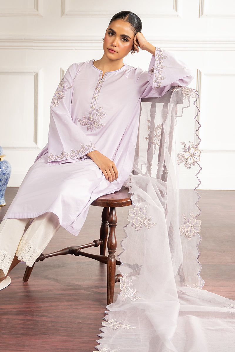 PERIWINKLE FLORET-2 PC (SHIRT & DUPATTA)