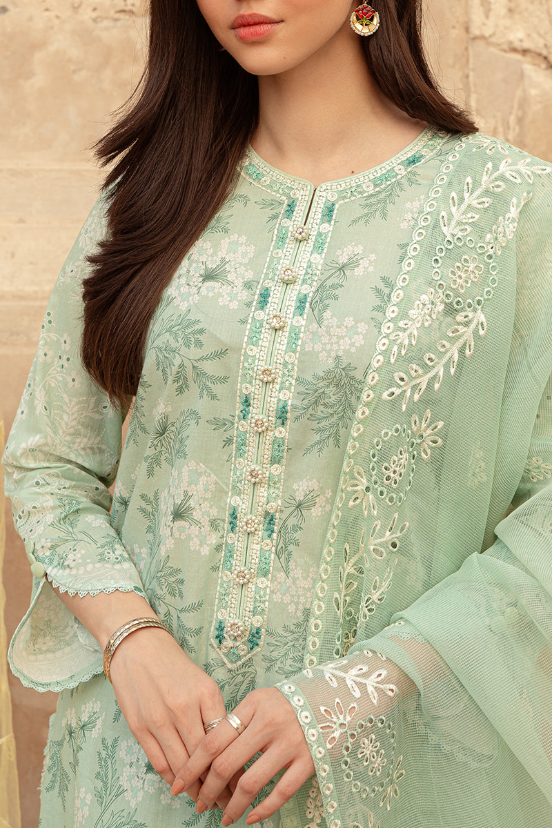 ICE LILY STITCH 3PC: LAWN EMBROIDERED  SUIT
