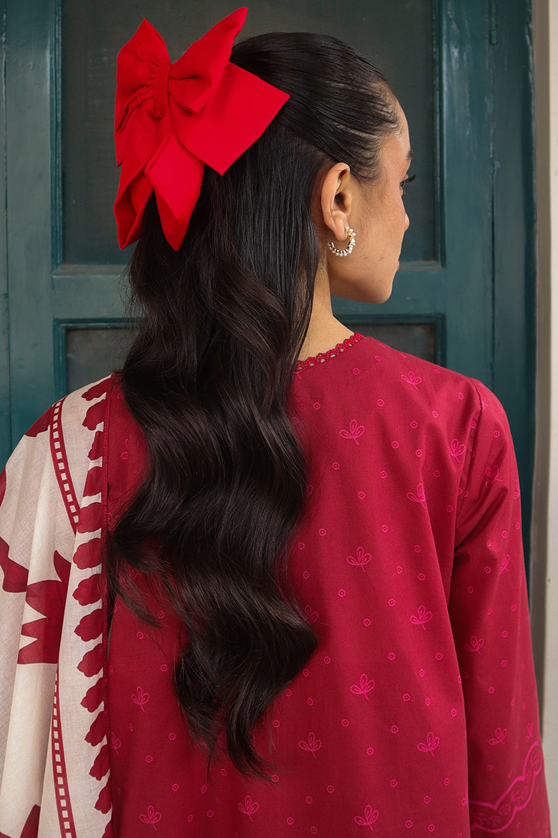 SCARLET SAGE-3 PIECE PRINTED LAWN SUIT