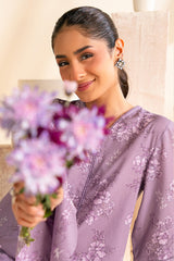 PURPLE FOG-2 PC PRINTED LAWN SUIT