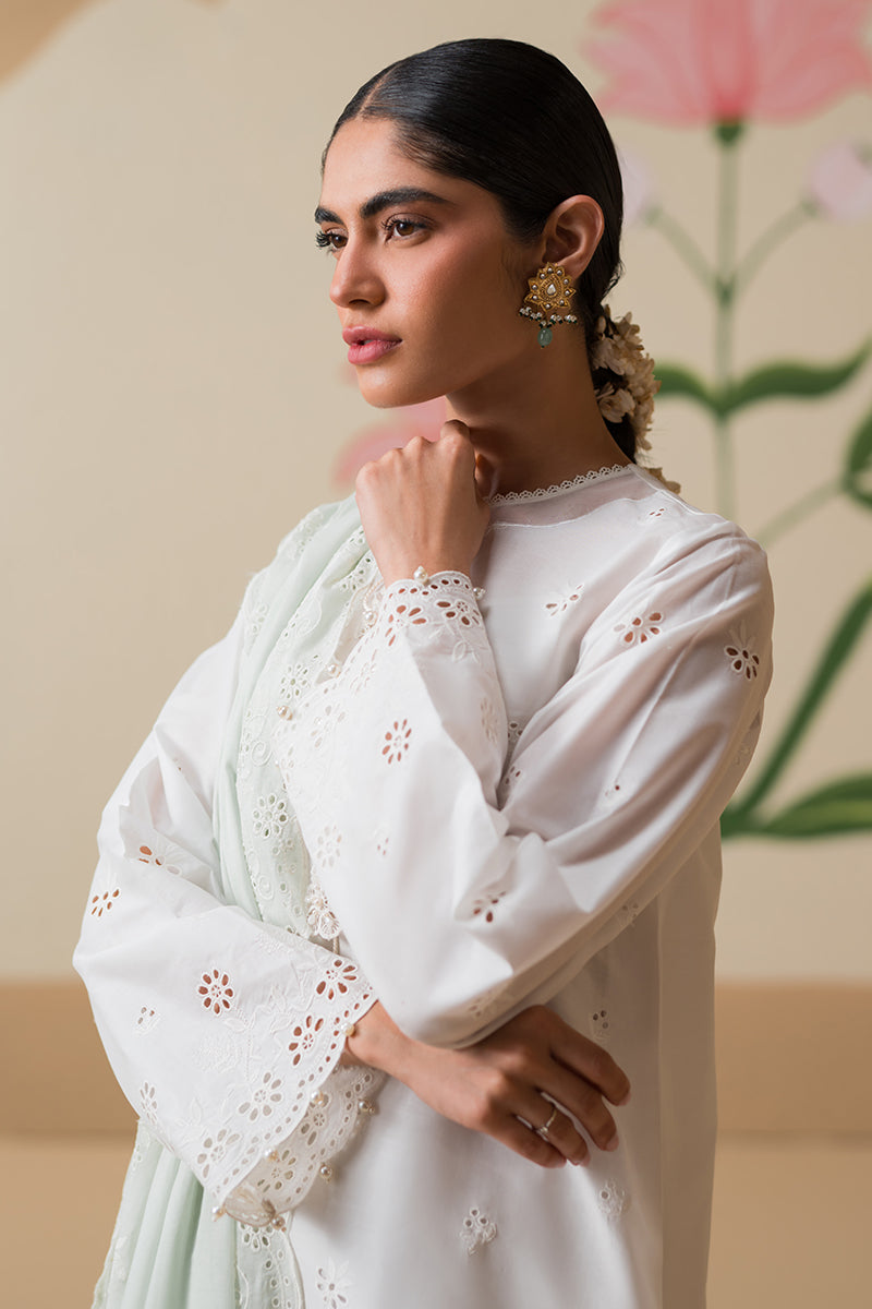 FLORAL SERENITY-3 PIECE CHIKANKARI SUIT