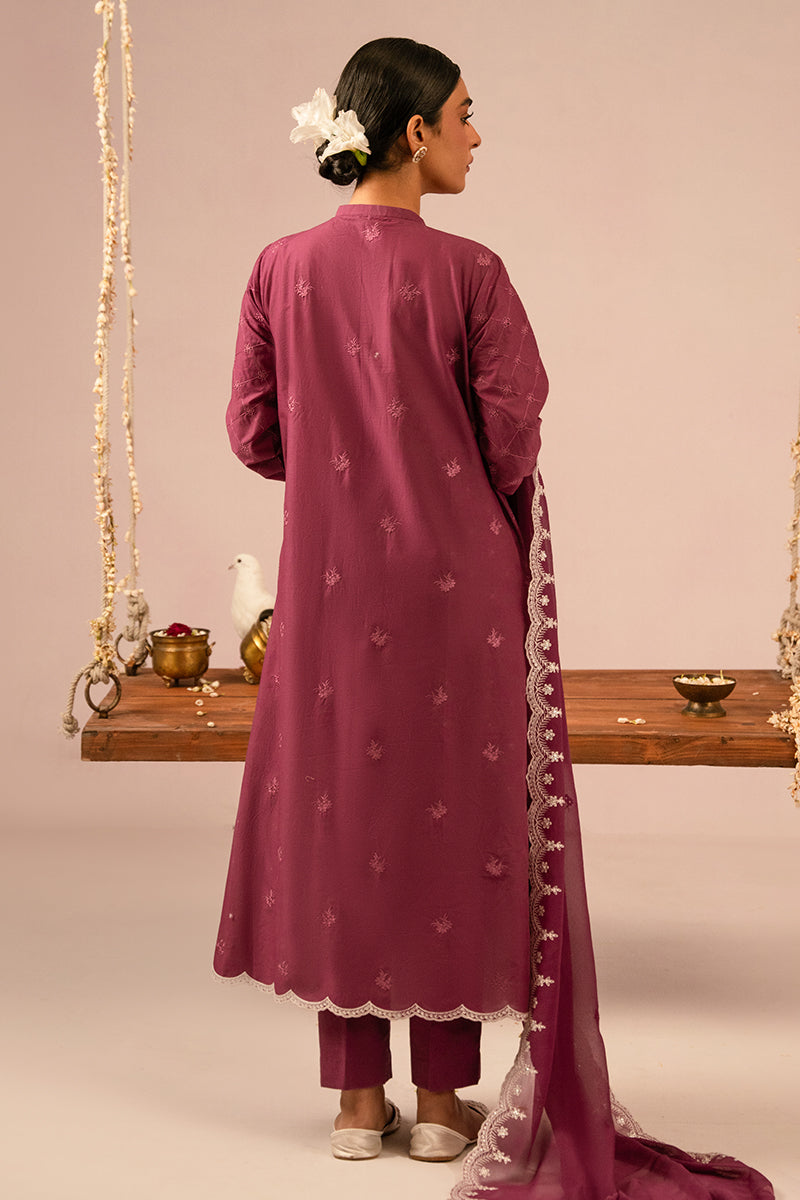 VIOLET QUARTZ-3 PIECE EMBROIDERED LAWN SUIT