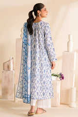 AZURE ASH-3 PC PRINTED LAWN SUIT