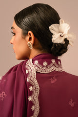 VIOLET QUARTZ-3 PIECE EMBROIDERED LAWN SUIT