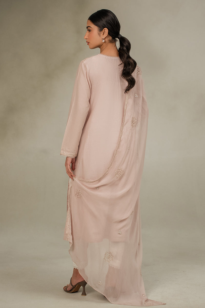 ECRU FAWN-2PC (SHIRT & DUPATTA)