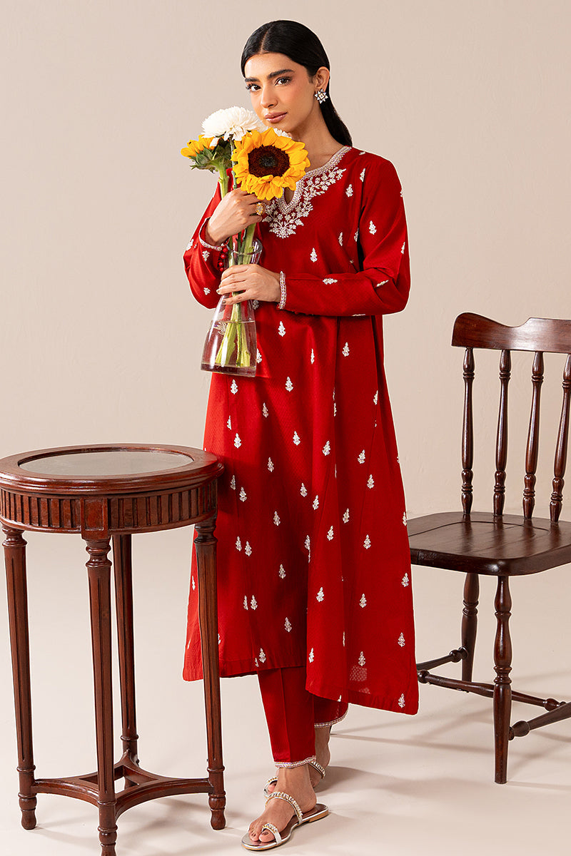 CRIMSON CHARM-2 PIECE EMBROIDERED LAWN SUIT