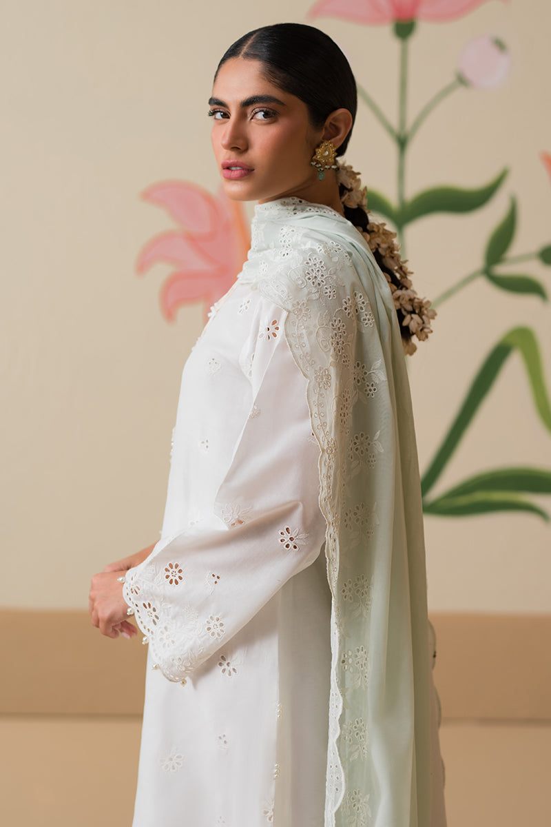 FLORAL SERENITY-3 PIECE CHIKANKARI SUIT