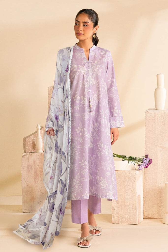 MAUVE DREAM-3 PC PRINTED LAWN SUIT