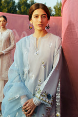 CERULEAN ORNATE STITCH 3PC: LAWN EMBROIDERED  SUIT