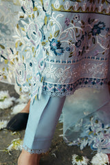 CERULEAN ORNATE STITCH 3PC: LAWN EMBROIDERED  SUIT