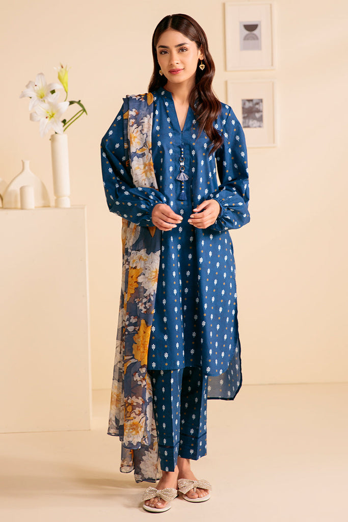 FROSTY SPRING-3 PIECE PRINTED LAWN SUIT