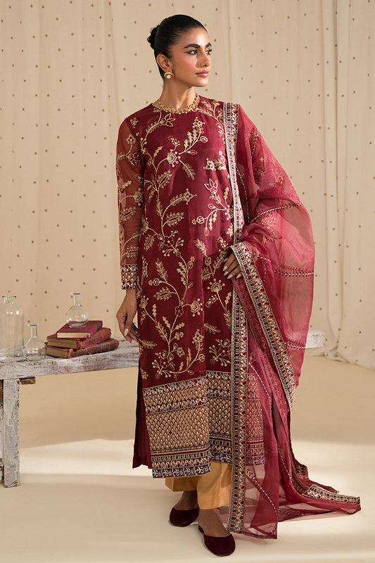 RANG E SEHAR- 2PC ORGANZA EMBROIDERED PRET