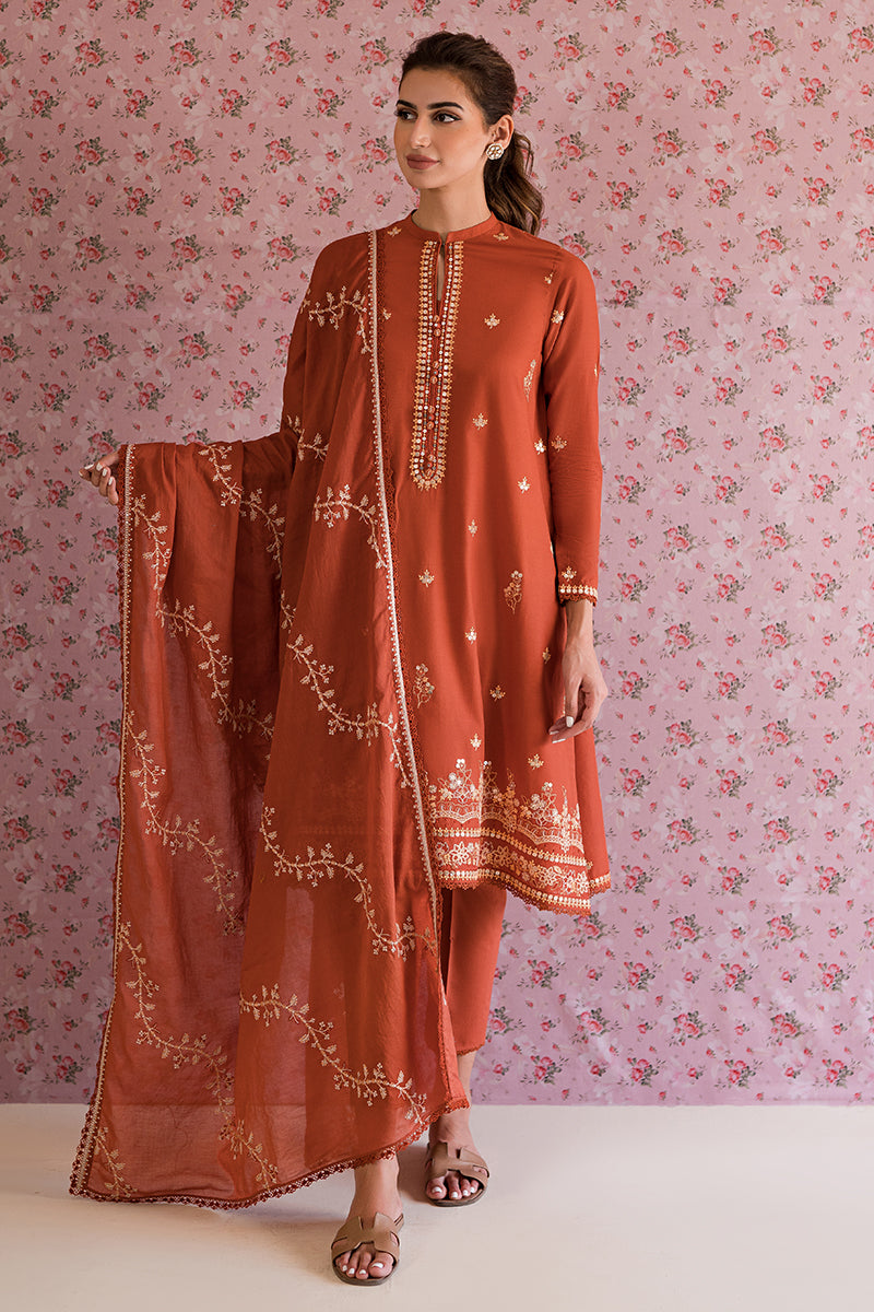 MISTY MELLOW-3PC EMBROIDERED LAWN SUIT