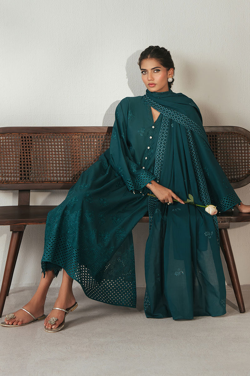 SHADED GEM-3PC CHIKANKARI SUIT