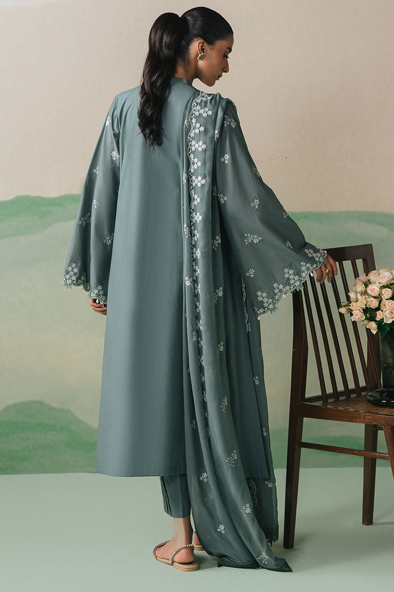 FOREST SERENITY-3PC LAWN EMBROIDERED SUIT