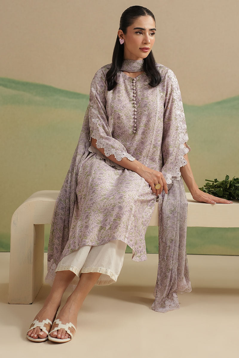ARCTIC BLOOM-2PC (SHIRT & DUPATTA)