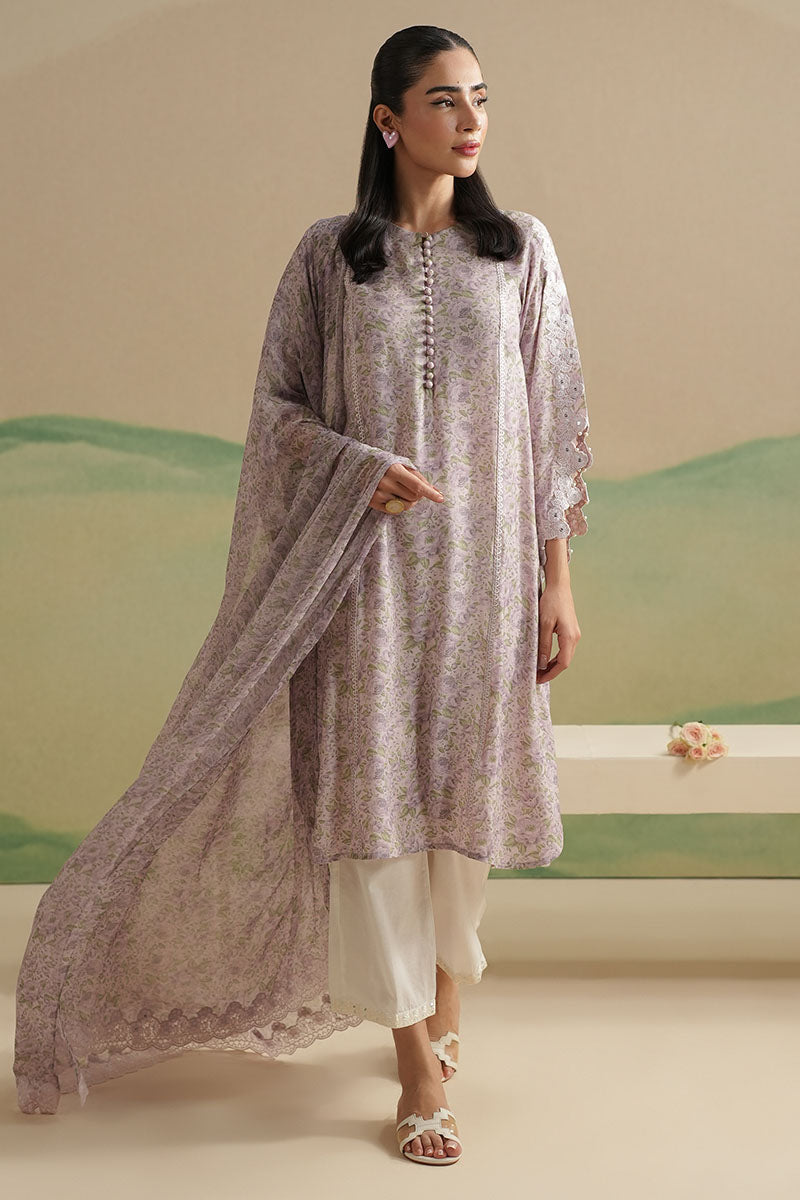 ARCTIC BLOOM-2PC (SHIRT & DUPATTA)